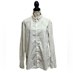 INDICODE INGlobe White Linen Blend Mens Shirts XL beach Preppy Modest Mature